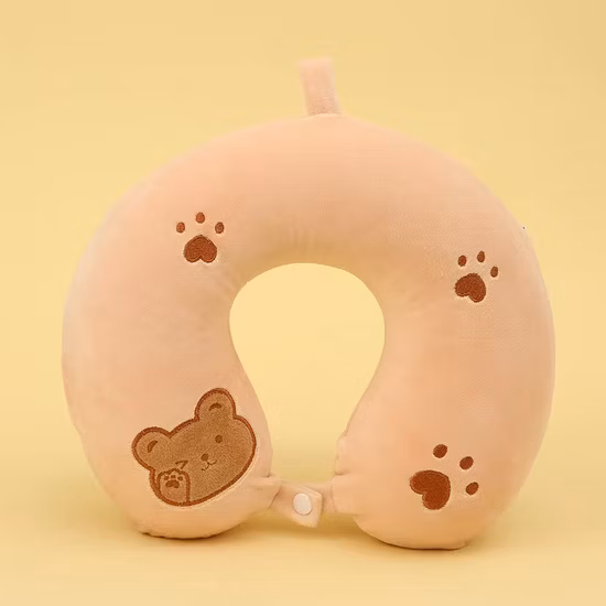 ポリエステル U 字型旅行車の記憶泡の膨脹可能な首枕